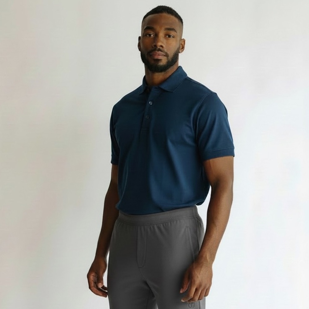 lululemon athletica Men's Teal Blue Polo Shirt XL